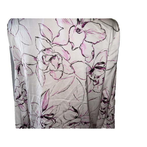 Rachel Zoe Floral Print Shirt with Classic Collar and Long Sleeve Size M - Picture 10 of 13